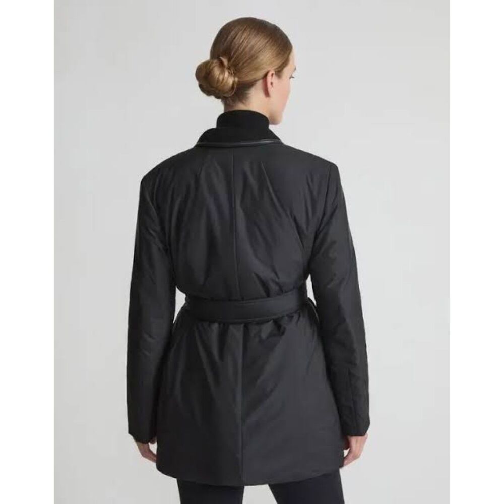 Lafayette 148 Reversible Puffer Coat Camel Hair & Tech Black 2X Excellent - Picture 13 of 13